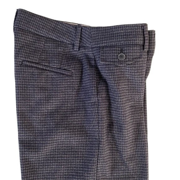 Loft Houndstooth High Waist Straight Wide Leg Trousers Soft Stretchy Academy - Picture 14 of 14